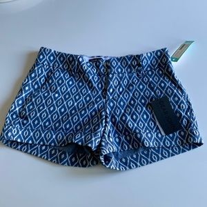 Ikat pattern shorts in navy